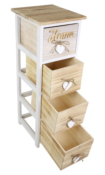 FRANK FLECHTWAREN | Kommode Lovely Home, HOLZ, 26 x 30 x 77 cm