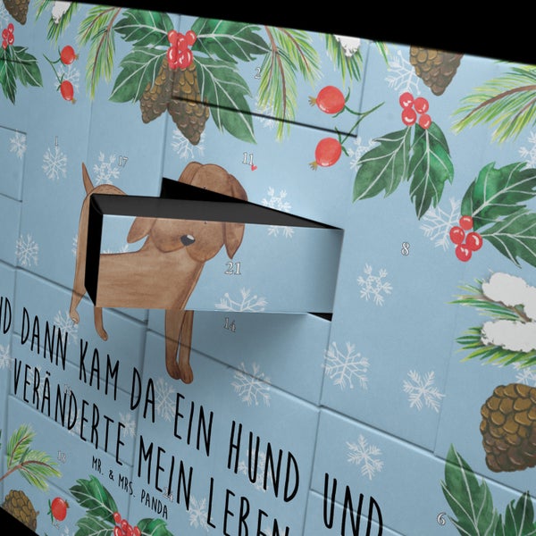 Mr. & Mrs. Panda Befüllbarer Adventskalender Hund Dogge - Blau Pastell