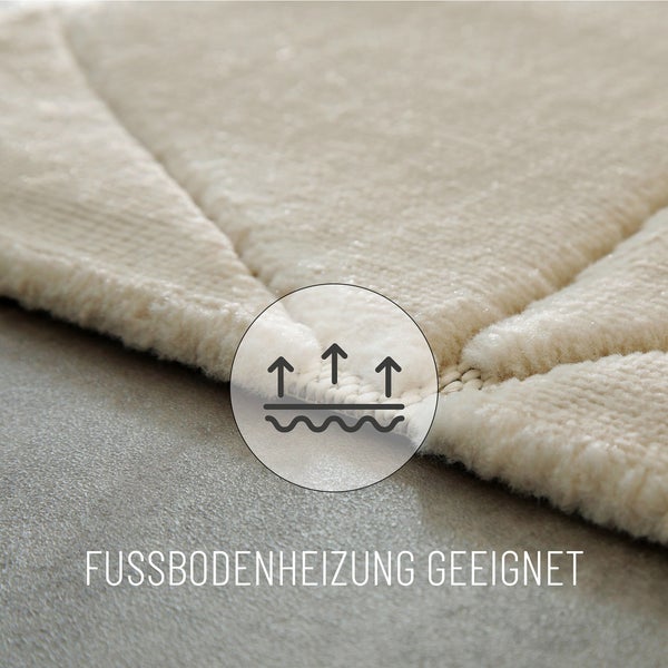 Kurzflorteppich Sand Beige Unplugged WECONhome 80x150 cm