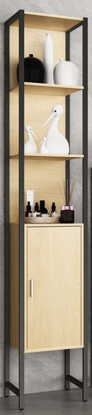Holz Metall Badmöbel Badschrank Hochschrank Edino