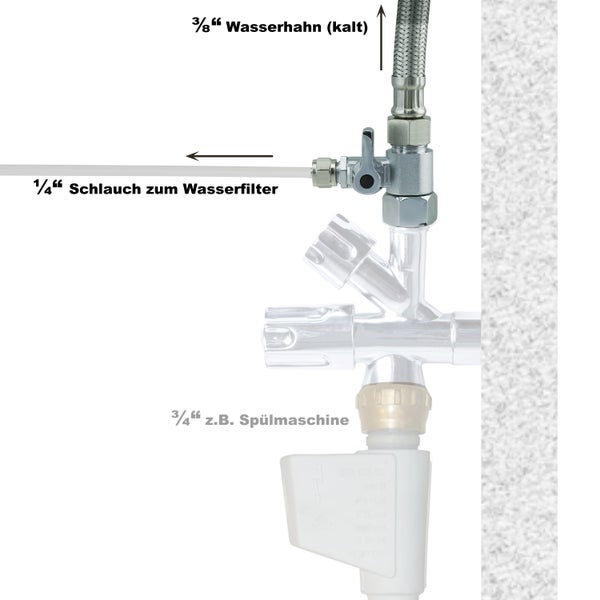 T-Stück 3/8IGx3/8AGx1/4 Klemmverb. (JACO) Wasseranschluss