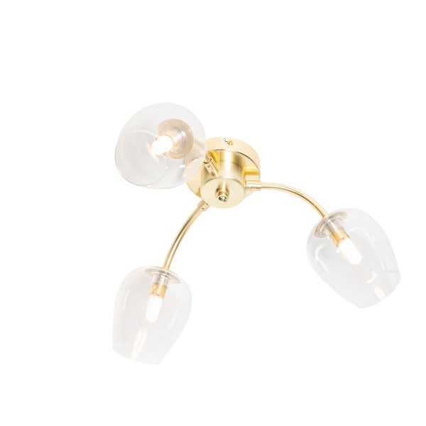 Deckenleuchte mit drei Glasschirmen