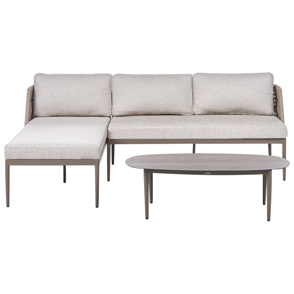 Gartenmöbelset mit Sofa und Tisch