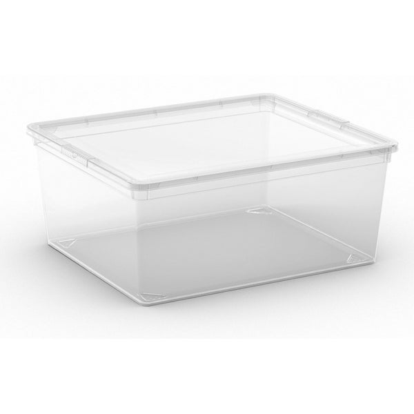 PROREGAL Aufbewahrungsbehälter HIPPO mit Deckel HxBxT 17x40x34cm18 Liter Transparent