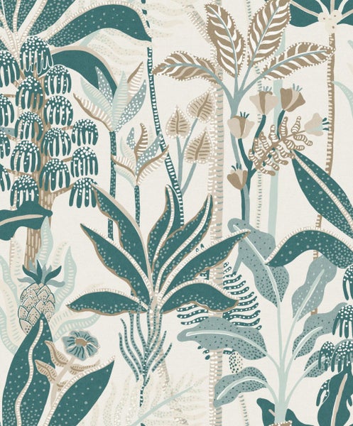 Masureel Tapete Blumen Beige - 53 cm x 10.05 m - 630567