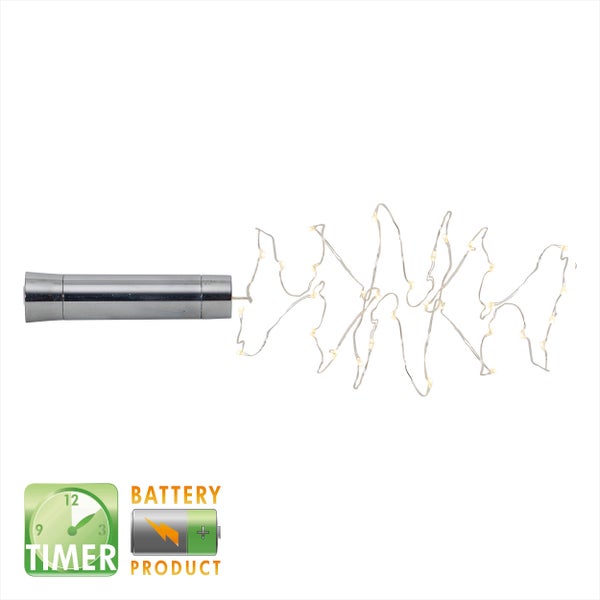 Dekorative LED-Lichterkette mit Batteriebetrieb und Timerfunktion