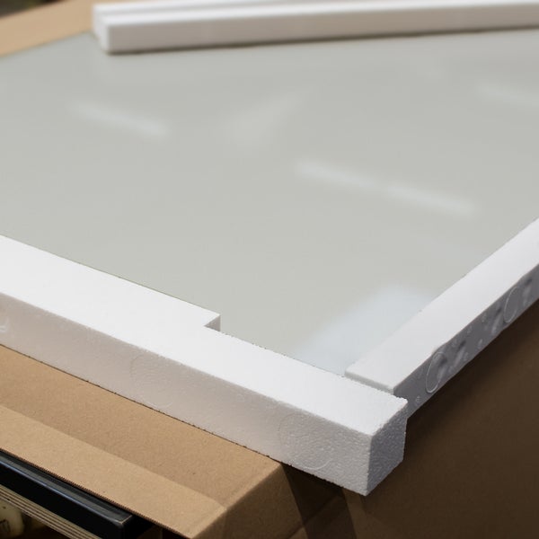 Tür Schiebetür Komplettset Glas Blockstreifen 880x2035 Zimmertür Glasschiebetür Schiebetürsystem -  Quadratgriff