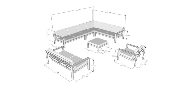 Home Deluxe Gartenlounge RIO -  L