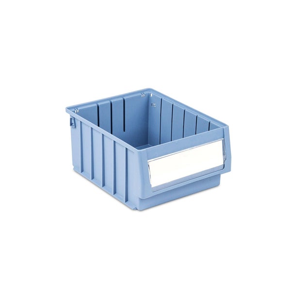 PROREGAL SparSet 10 x Regalkasten 300 BH Mit Etikett und Schutzhaube HxBxT 14 x 23,4 x 30 cm 7,1 Liter Sichtlagerkasten Sortimentskasten