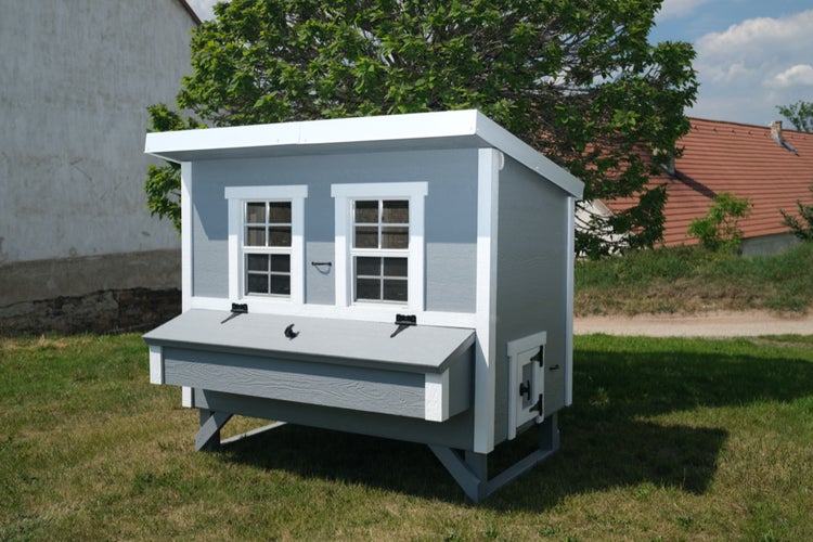 Großer Hühnerstall EZ Chicken Home 2,85m²  188 x 152 x 184 cm Grau herrgestellt in EU