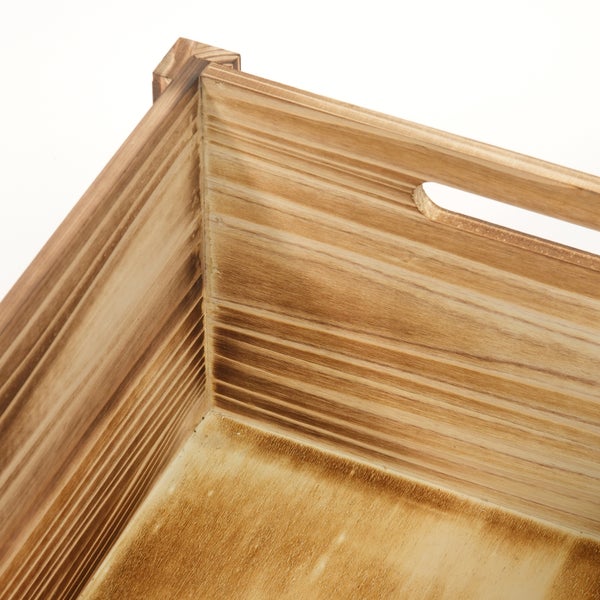 Holzkisten-Set Pura 3-tlg. Massivholz, verschiedene Größen naturfarben
