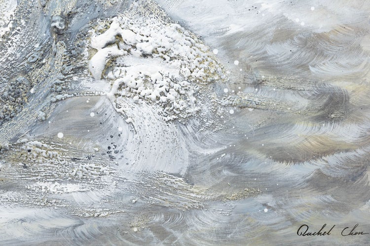 Handgemaltes Gemälde Acrylfarbe 120x60cm Grau