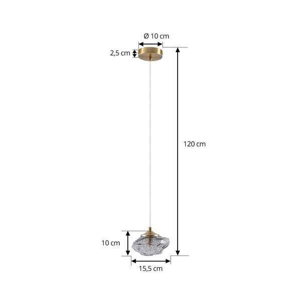 Lindby Pendelleuchte Piatra (Modern) in Schwarz aus Glas (1 flammig, G9) - Hängelampe Esstischlampe Hängeleuchte Wohnzimmerleuchte
