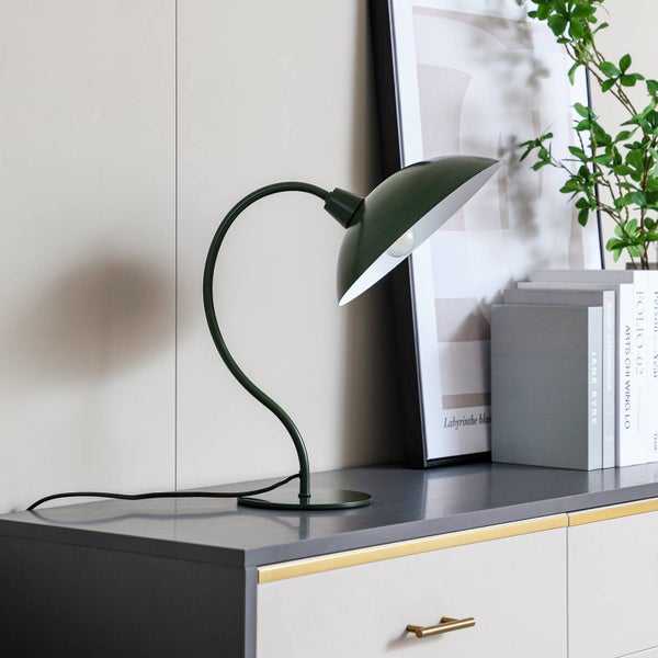 Lucande Tischlampe Arvadon (Modern) in Grün aus Metall (1 flammig, E14) - Tischleuchte Schreibtischlampe Nachttischlampe Wohnzimmerleuchte