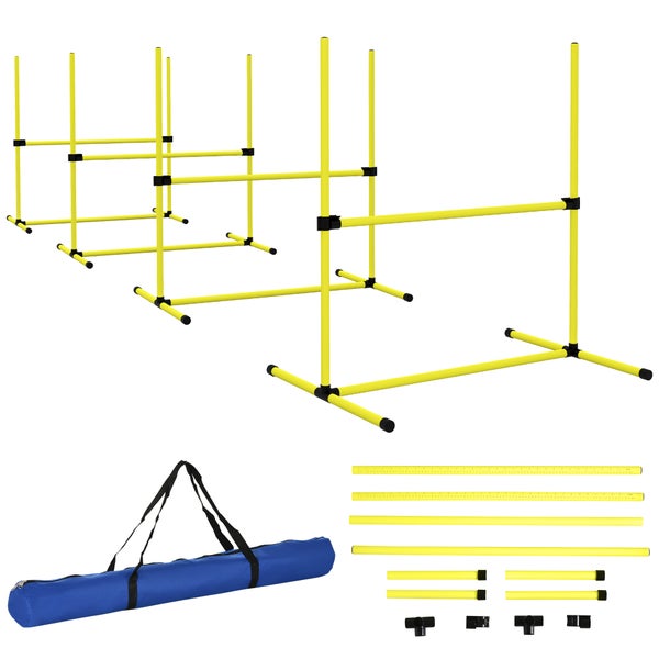 PawHut Agility-Ausrüstung, L99 x B65 x H94 cm, Kunststoff, Gelb