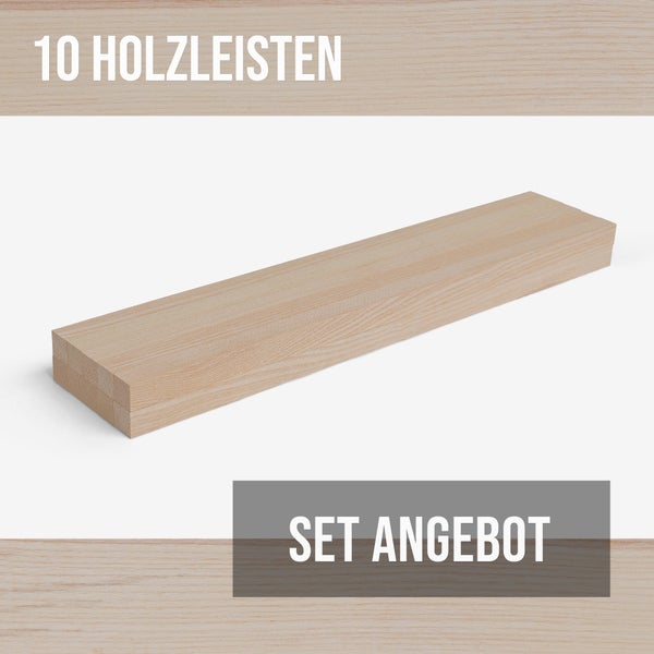 Zehn Holzleisten im Set Angebot