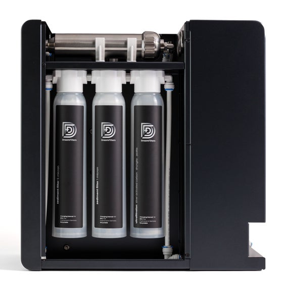 Wasserfilter Aqua Home, Umkehrosmoseanlage für Zuhause. Integrierbare Wasseraufbereitungsanlage für die Nutzung mit Haushaltsgeräten.