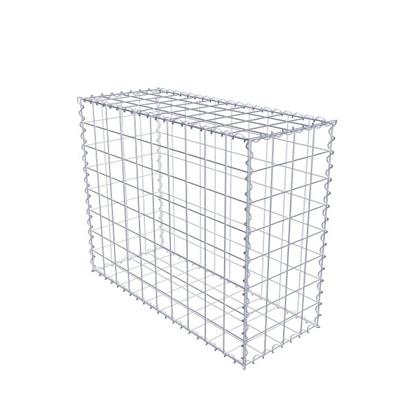 Gabione 100 cm x 80 cm x 40 cm (L x H x T), Maschenweite 10 cm x 10 cm, Spirale