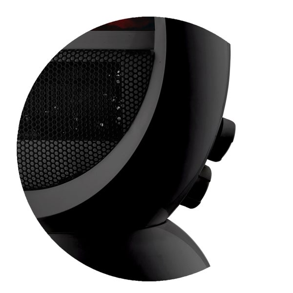 Detailansicht einer schwarzen Heizlüfter