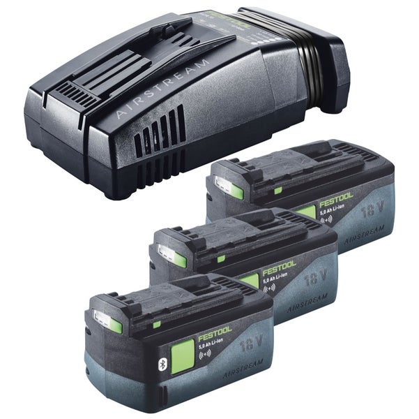 Festool Energie Set 3x BP 18 Li 5,0 ASI EU Akkupack 18 V 5,0 Ah ( 3x 577660 ) + SCA 16 Schnellladegerät 10,8 V - 18 V ( 576953 )