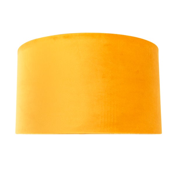 Velours Lampenschirm gelb 35/35/20 mit goldener Innenseite