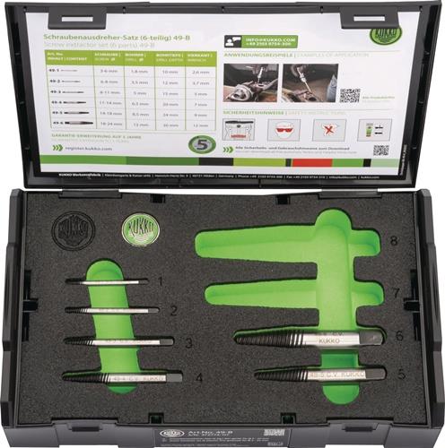 Kukko Schraubenausdreher Satz, sechsteilig, im Koffer