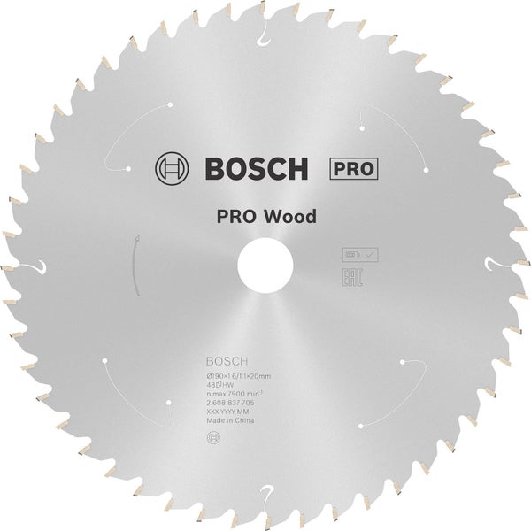 Bosch PRO Wood cordless Blatt für Kreissägen 190 x 1,6 x 20 mm - 2608837705