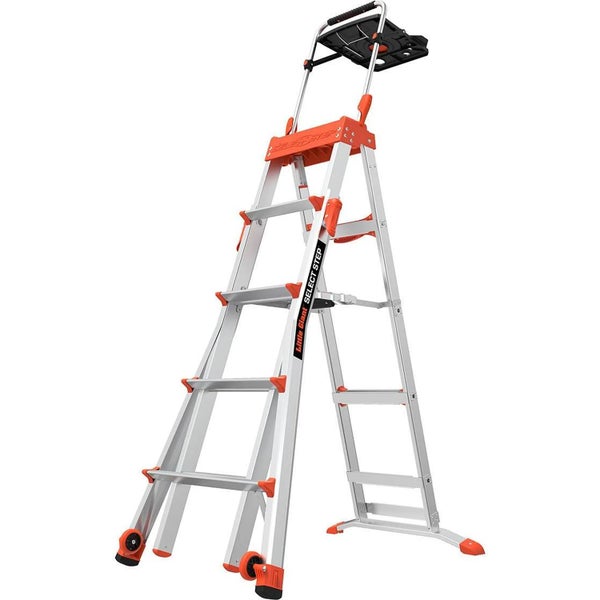 Little Giant Select Step Aluminium Stehleiter mit Ablage und Rollen