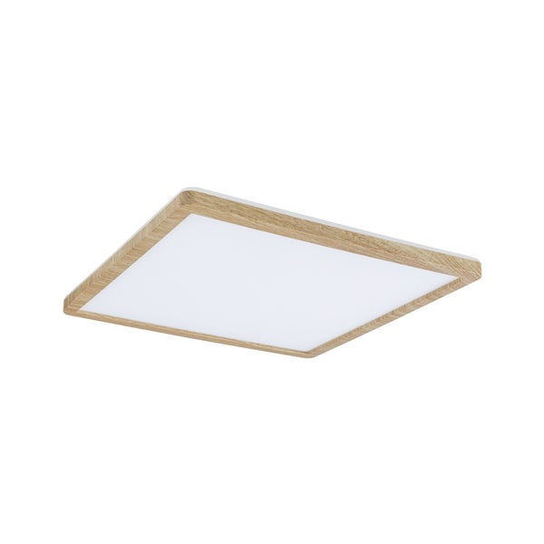 LED Panel Atria Shine Backlight IP44 eckig 293x293mm 16W 1600lm 3000K Holzoptik