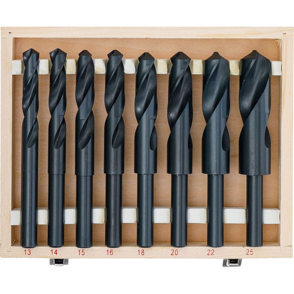 Holzkassette mit Spiralbohrer Set Größen 13 bis 25