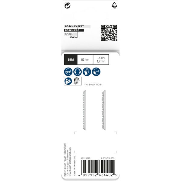 Bosch Expert Stichsägeblätter, 83 Millimeter
