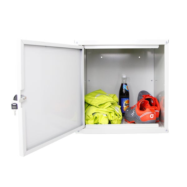 PROREGAL Mega Deal 2x Schließfachwürfel Cubic XL HxBxT 45 x 45 x 45 cm Grau