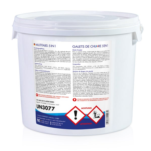 Bayzid Multitabs 5 in 1 Chlortabletten im Eimer, 5 Kilogramm