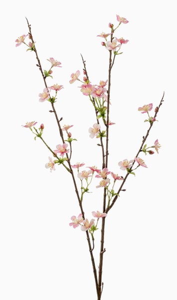 Künstlicher Kirschblütenzweig mit rosa Blüten und braunen Ästen