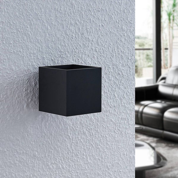 Lindby Wandleuchte, Wandlampe Innen Mirza (Modern) in Schwarz aus Aluminium (1 flammig G9) - Wandstrahler Wandbeleuchtung Schlafzimmer / Wohnzimmer Licht nach oben & unten Wohnzimmerleuchte