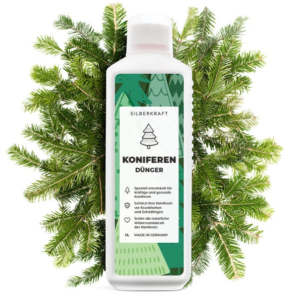 SILBERKRAFT Koniferen Dünger – Für Thuja & Co. – NPK Flüssigdünger – 1 Liter