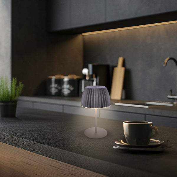 LED Akku Tischleuchte mit Touchdimmer 2W 200 lm 2700 K H 36,5 cm Riffle anthrazit