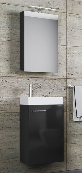 3-tlg Gäste WC Waschplatz Waschtisch Slito Schrank