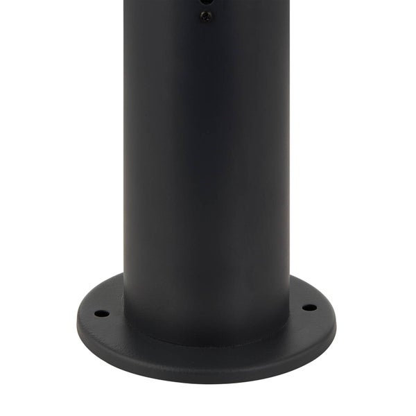 Lindby Außenleuchte Statius mit Bewegungsmelder (spritzwassergeschützt (Modern) in Schwarz aus Metall (1 flammig, E27) - Wegeleuchte Pollerleuchte Wegelampe Sockelleuchte