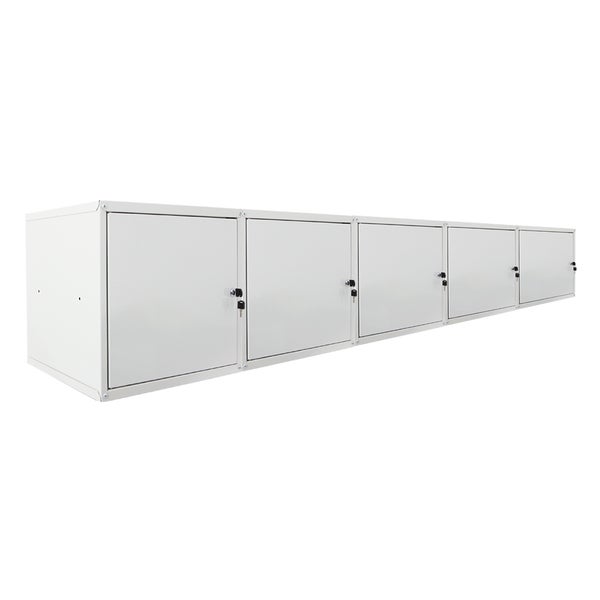 PROREGAL Mega Deal 5x Schließfachwürfel Cubic XL HxBxT 45 x 45 x 45 cm Grau