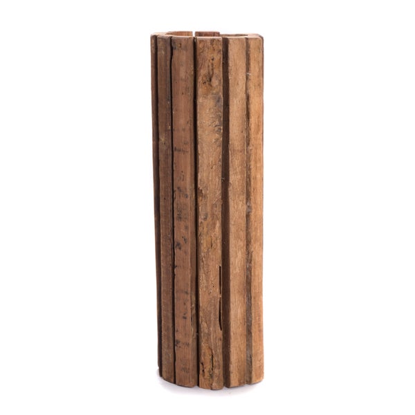 Deko-Säule Spira 55 Massivholz, rund, für Pflanzen, Kerzen naturfarben