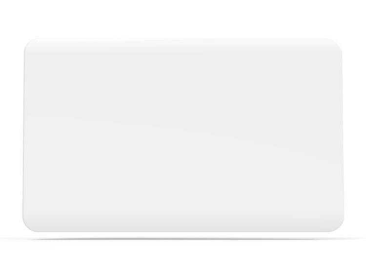 Leere weiße Karte mit abgerundeten Ecken