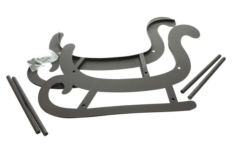 Dekoschlitten-Bausatz mit Metallrahmen und Befestigungsmaterial