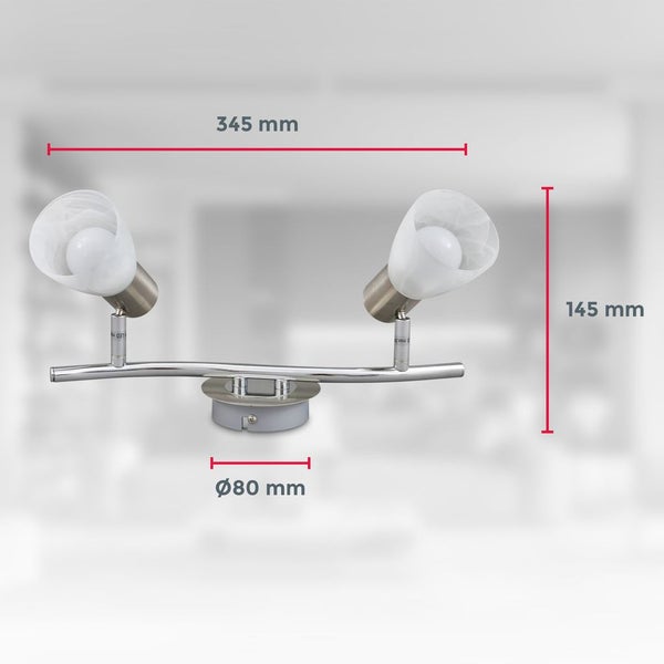 Deckenstrahler - 10W, 940lm, LED, schwenkbar, E14, warmweiß, chromfarbig