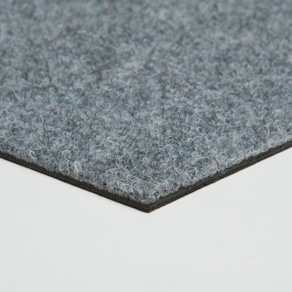 Nadelvlies Teppich Fliesen hellgrau Selbstliegende Teppichfliesen grau in 50x50 cm Schatex Nadelfilz Teppichboden als Fliesen ideal für Büro