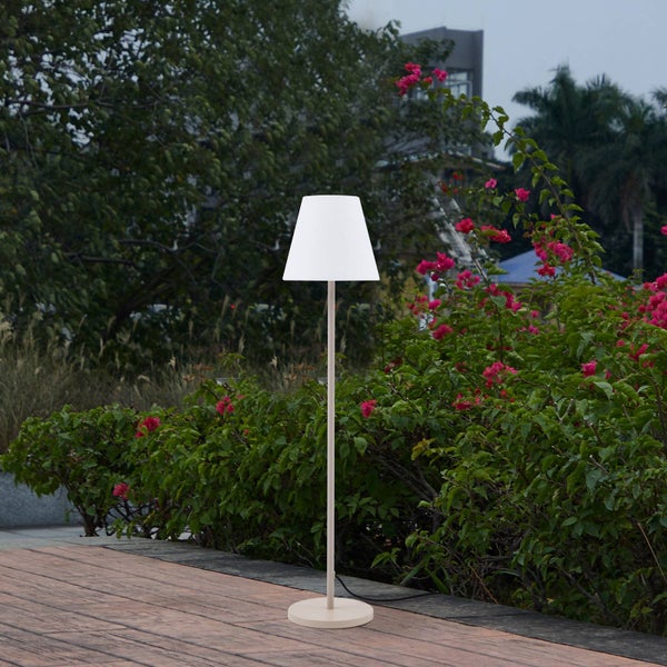 Lucande Stehlampe Terrassenlampe 150 cm, Stehleuchte Terrassenleuchte IP65 Außenleuchte mit Strom 1x E27 ohne Leuchtmittel Gartenlampe Outdoorstehlampe