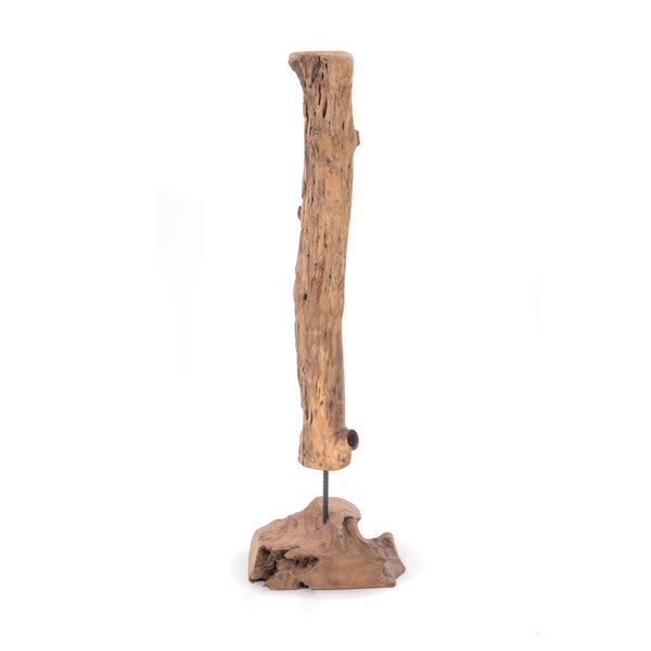 Skulptur  Roots 100 Teakwurzel Treibholz Unikat, auf Sockel naturfarben