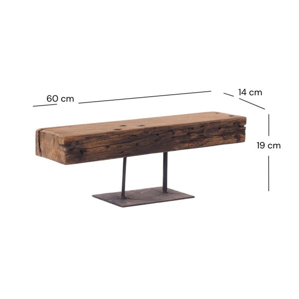 Kerzenständer  CASTLE 60 Recycling Holz massiv, Shabby Chic Design naturfarben