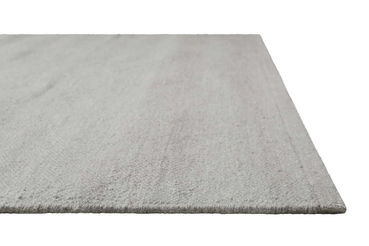 Kelim Teppich Grau aus Wolle Perpignan Green Looop 200x290 cm