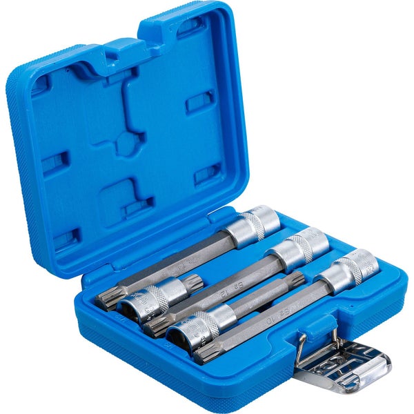 BGS Bit-Einsatz-Satz Antrieb Innenvierkant 12,5 mm (1/2) Innenvielzahn (für XZN) 5tlg. - 8449